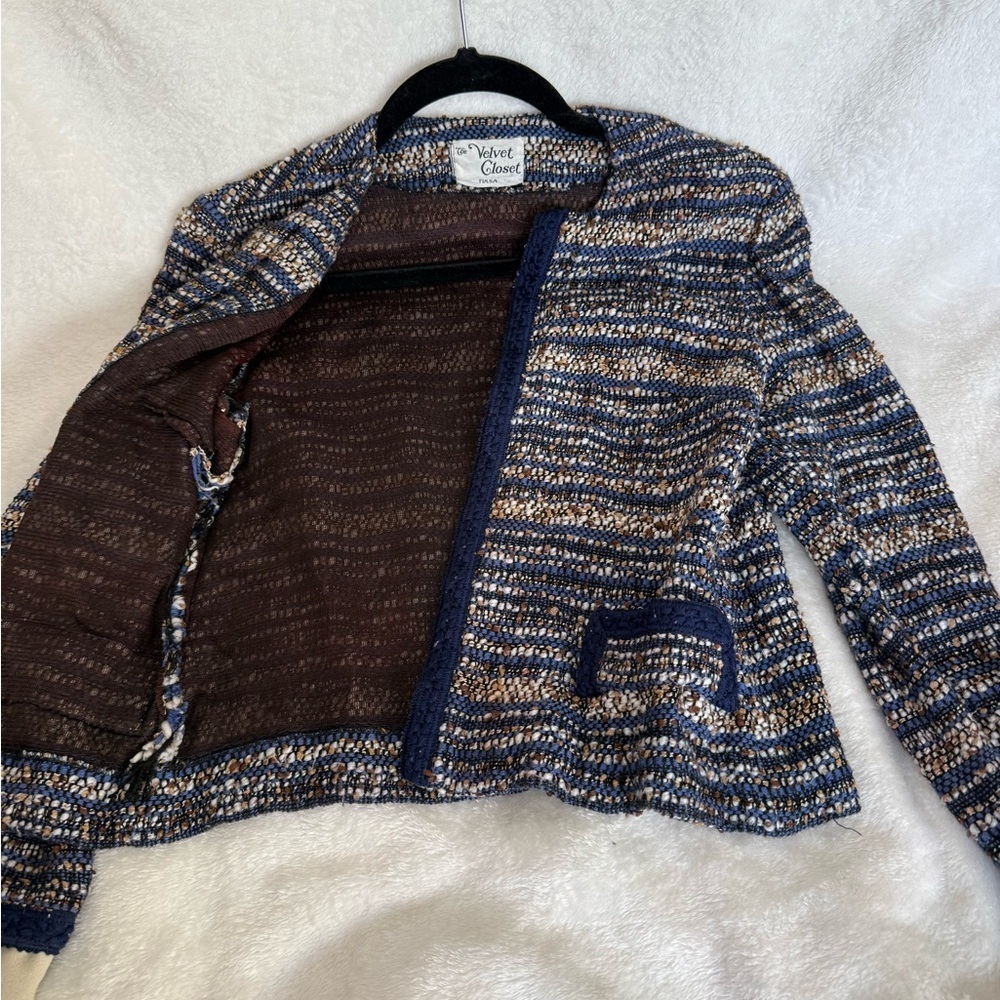 Vintage Tweed Open Blazer - Picture 6 of 11
